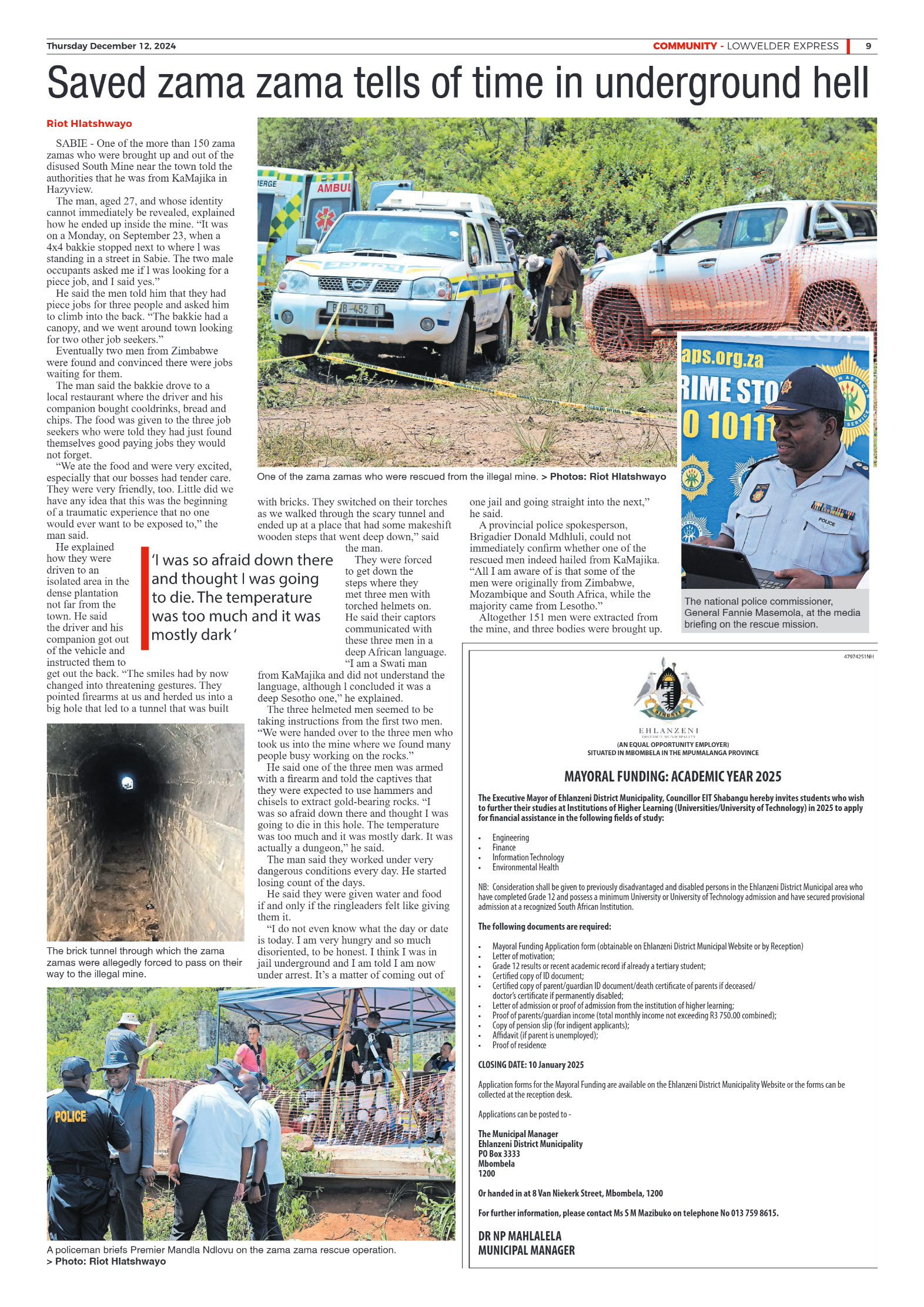 Lowvelder Express 12 December 2024 page 9