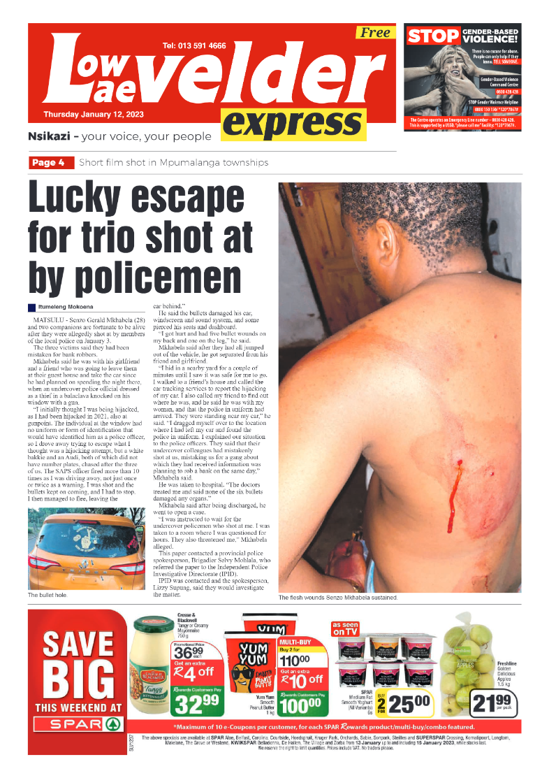 Lowvelder Express 12 January 2023 V2 page 1