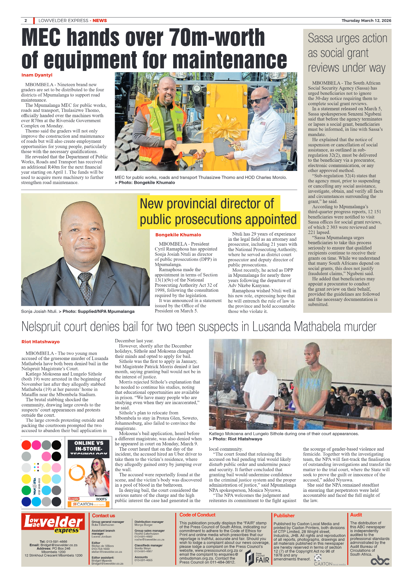 Lowvelder Express 12 March 2026 page 2