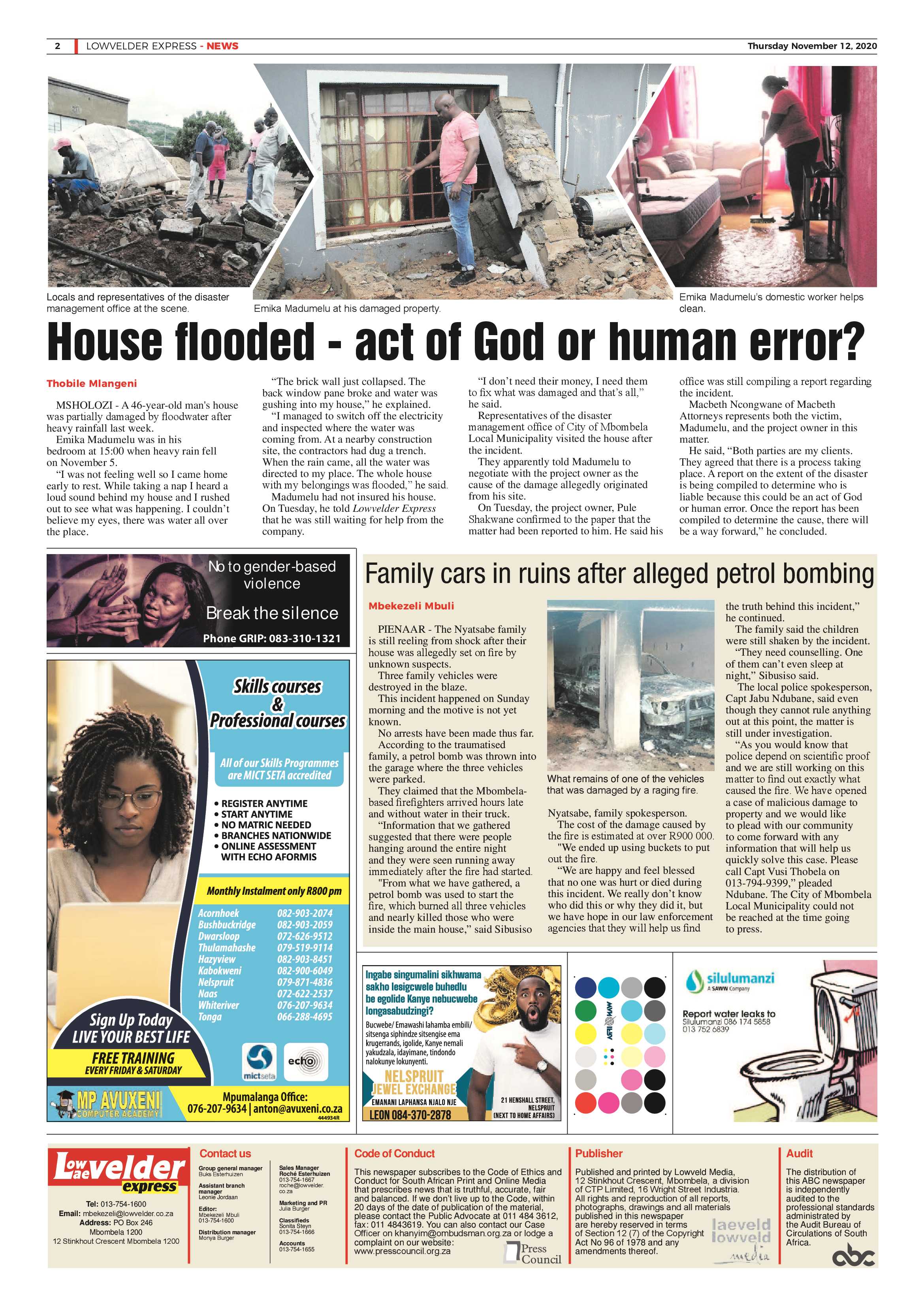 Lowvelder Express 12 November 2020 page 2