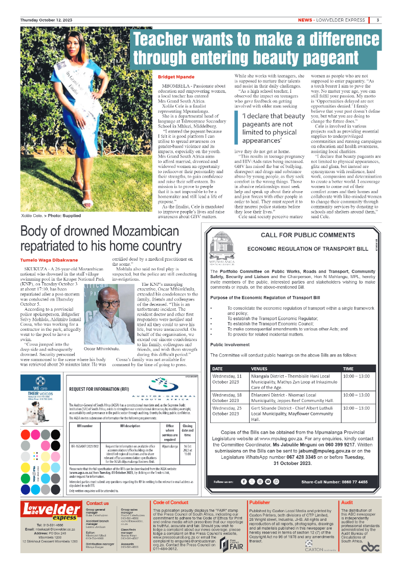 Lowvelder Express 12 October 2023 page 3