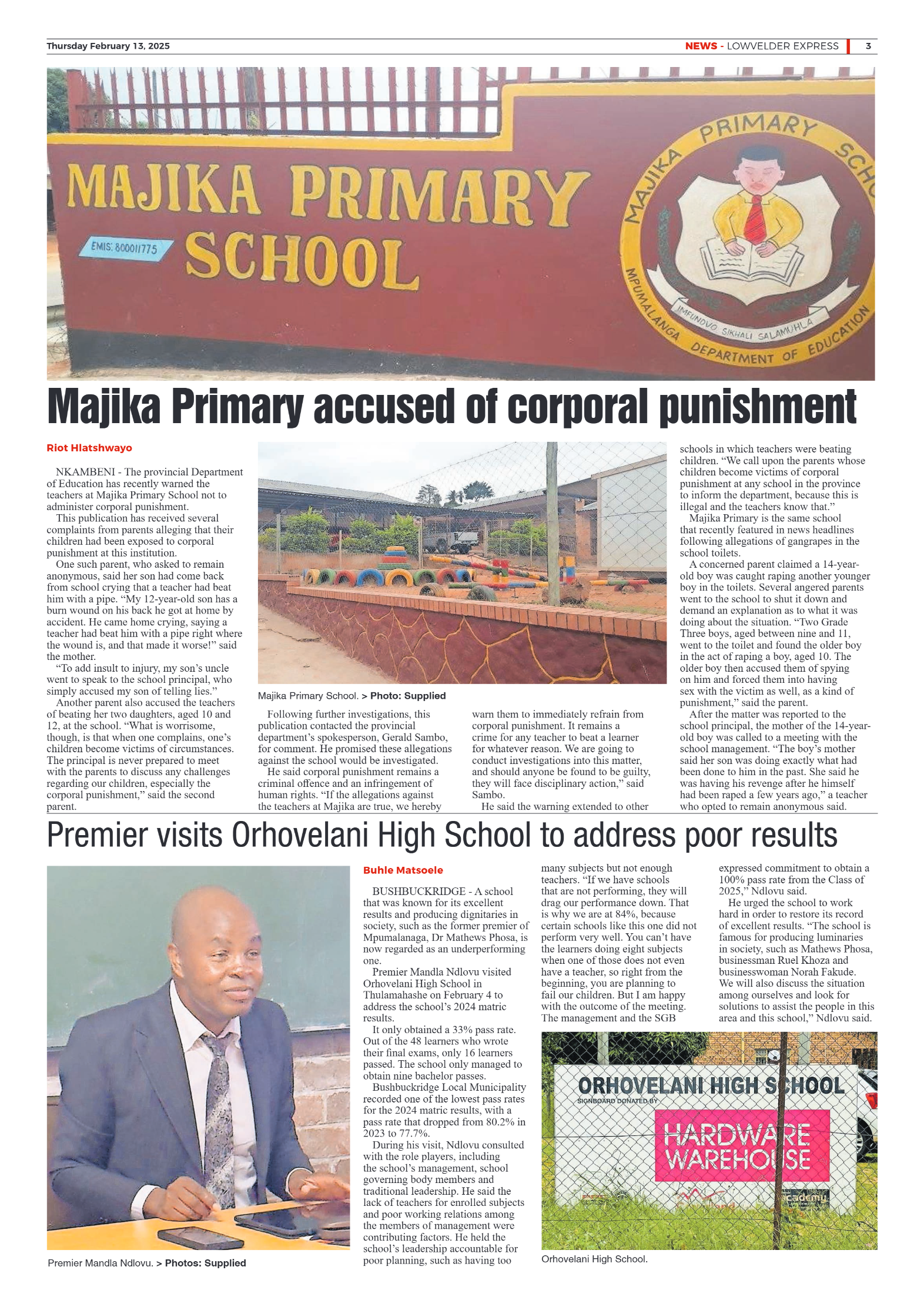 Lowvelder Express 13 February 2025 page 3