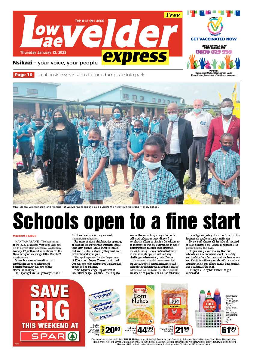 Lowvelder Express 13 January 2022 page 1