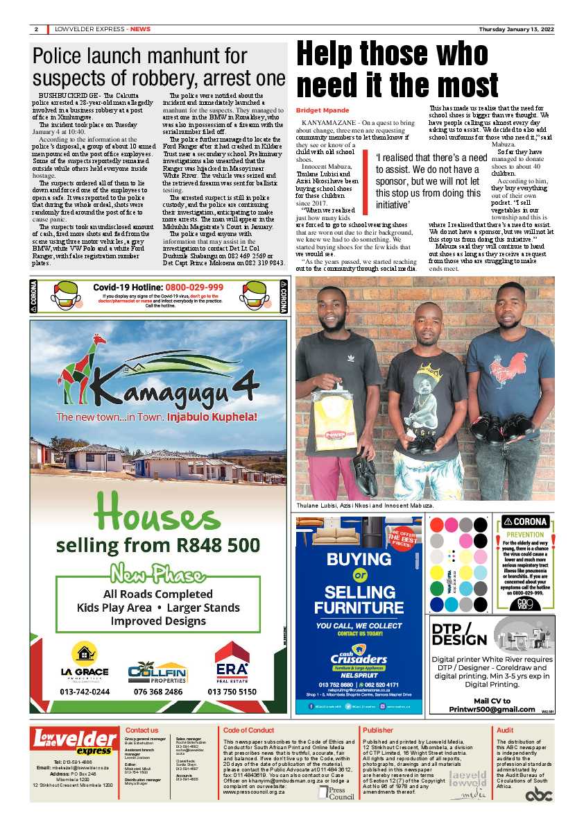 Lowvelder Express 13 January 2022 page 2