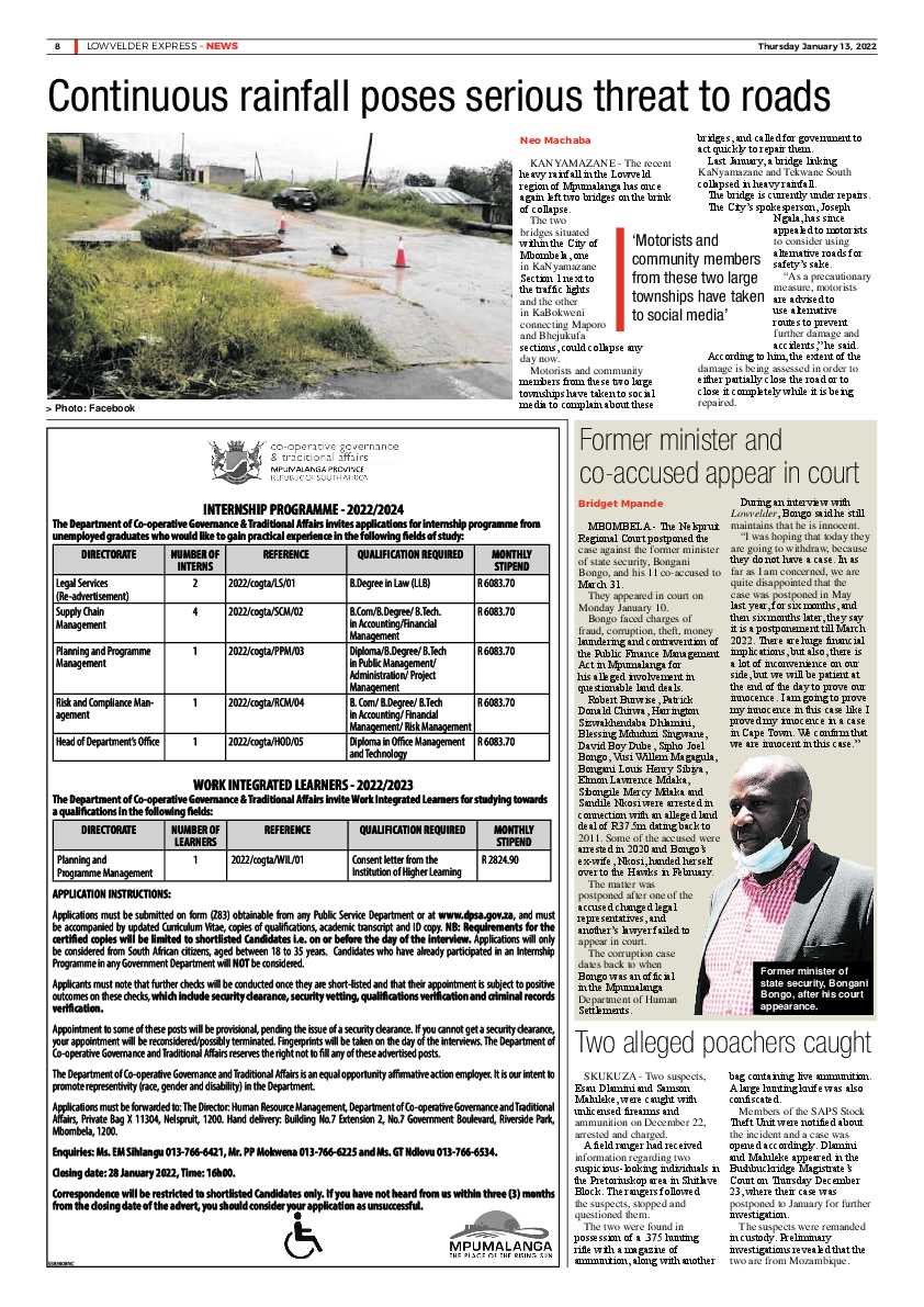 Lowvelder Express 13 January 2022 page 8