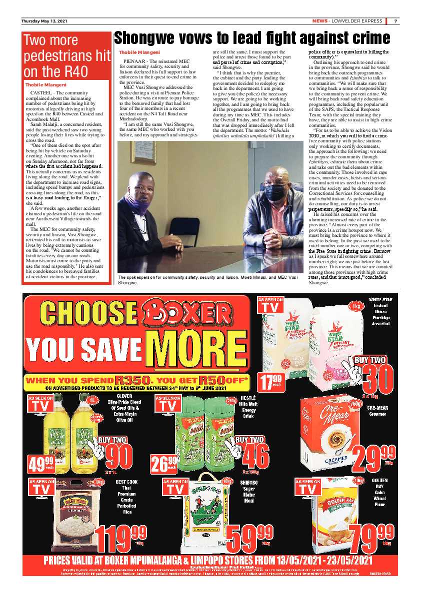 Lowvelder Express 13 May 2021 page 7