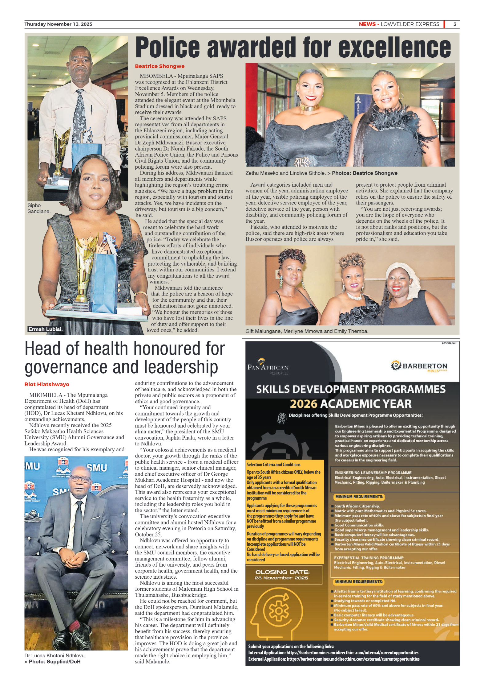 Lowvelder Express 13 November 2025 page 3