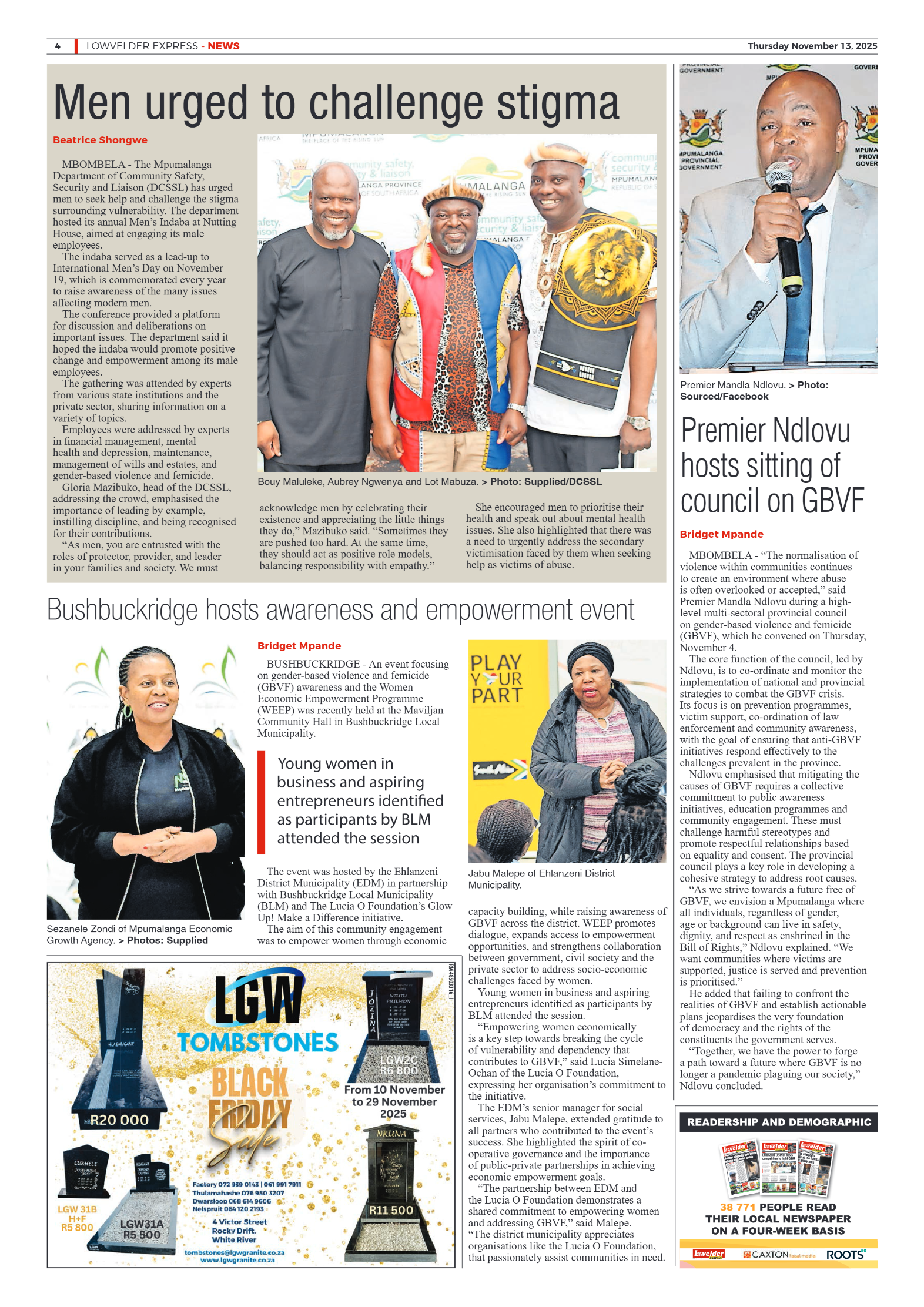 Lowvelder Express 13 November 2025 page 4