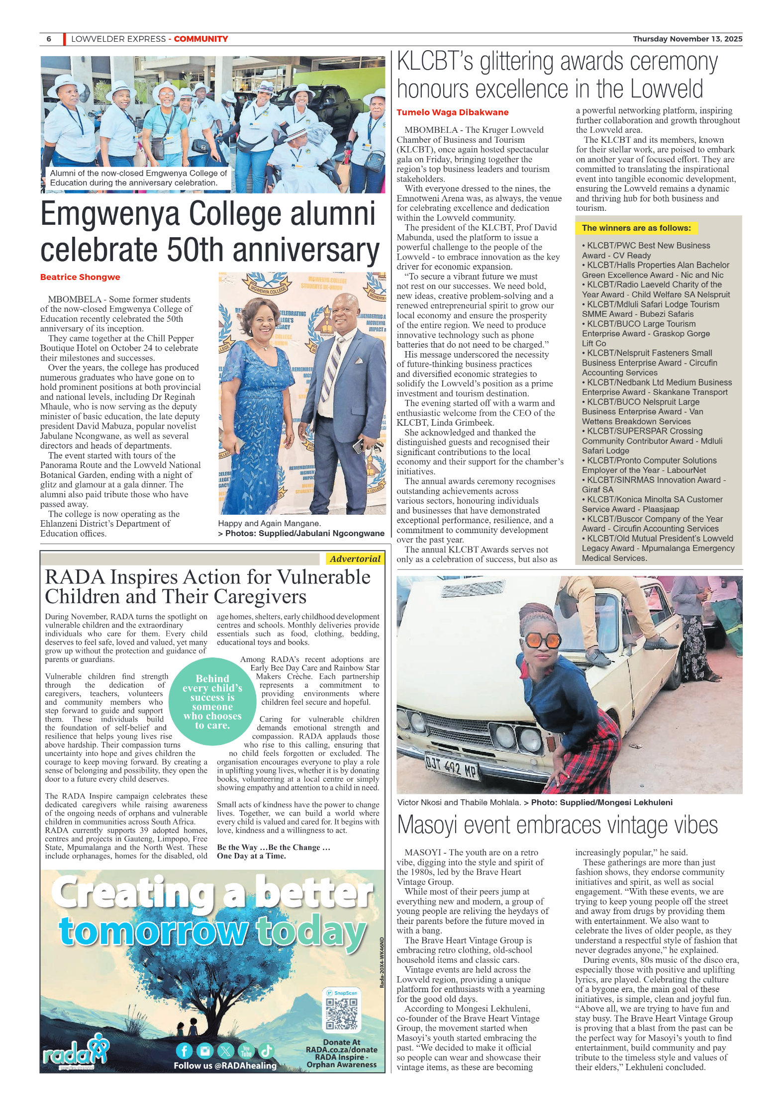 Lowvelder Express 13 November 2025 page 6
