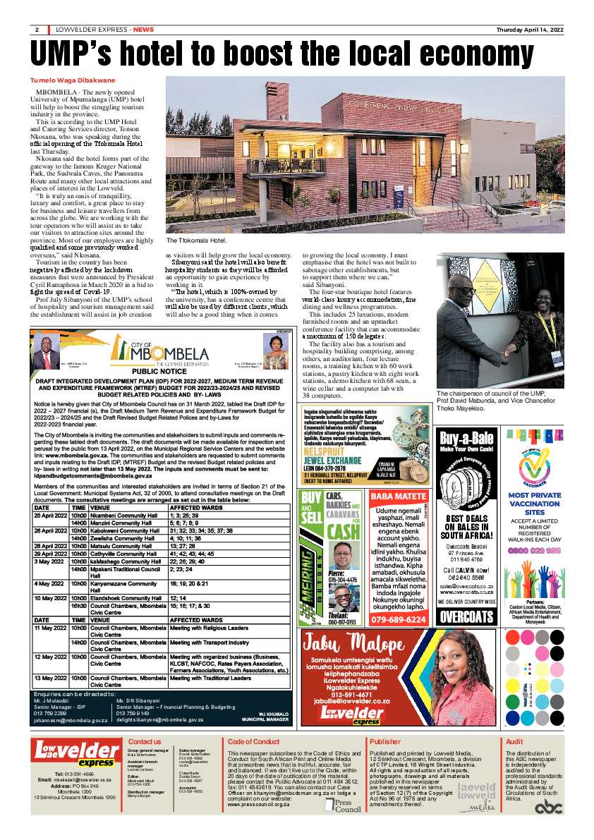 Lowvelder Express 14 April 2022 page 2