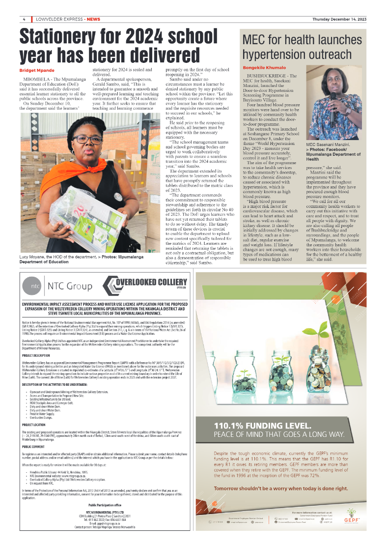 Lowvelder Express 14 December 2023 page 4