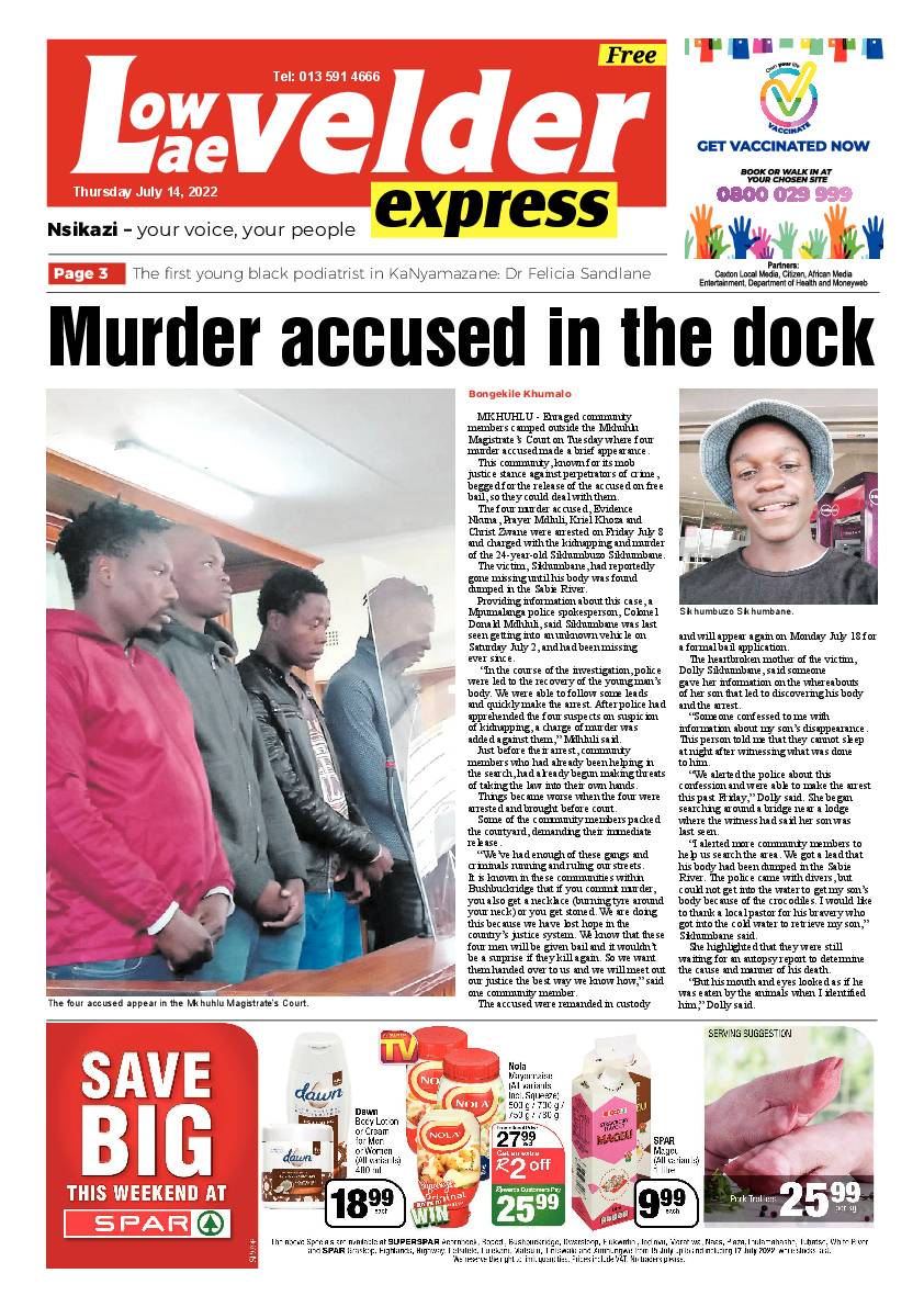 Lowvelder Express 14 July 2022 page 1