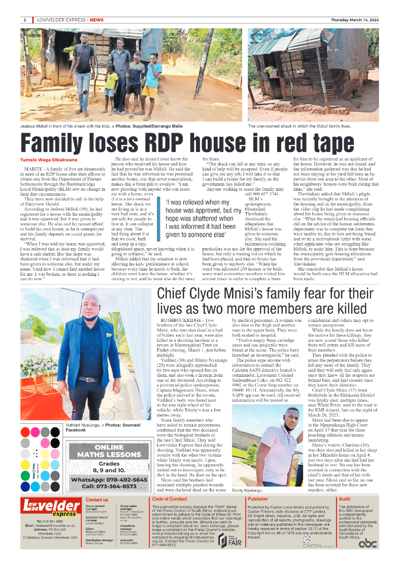 Lowvelder Express 14 March 2024 page 2