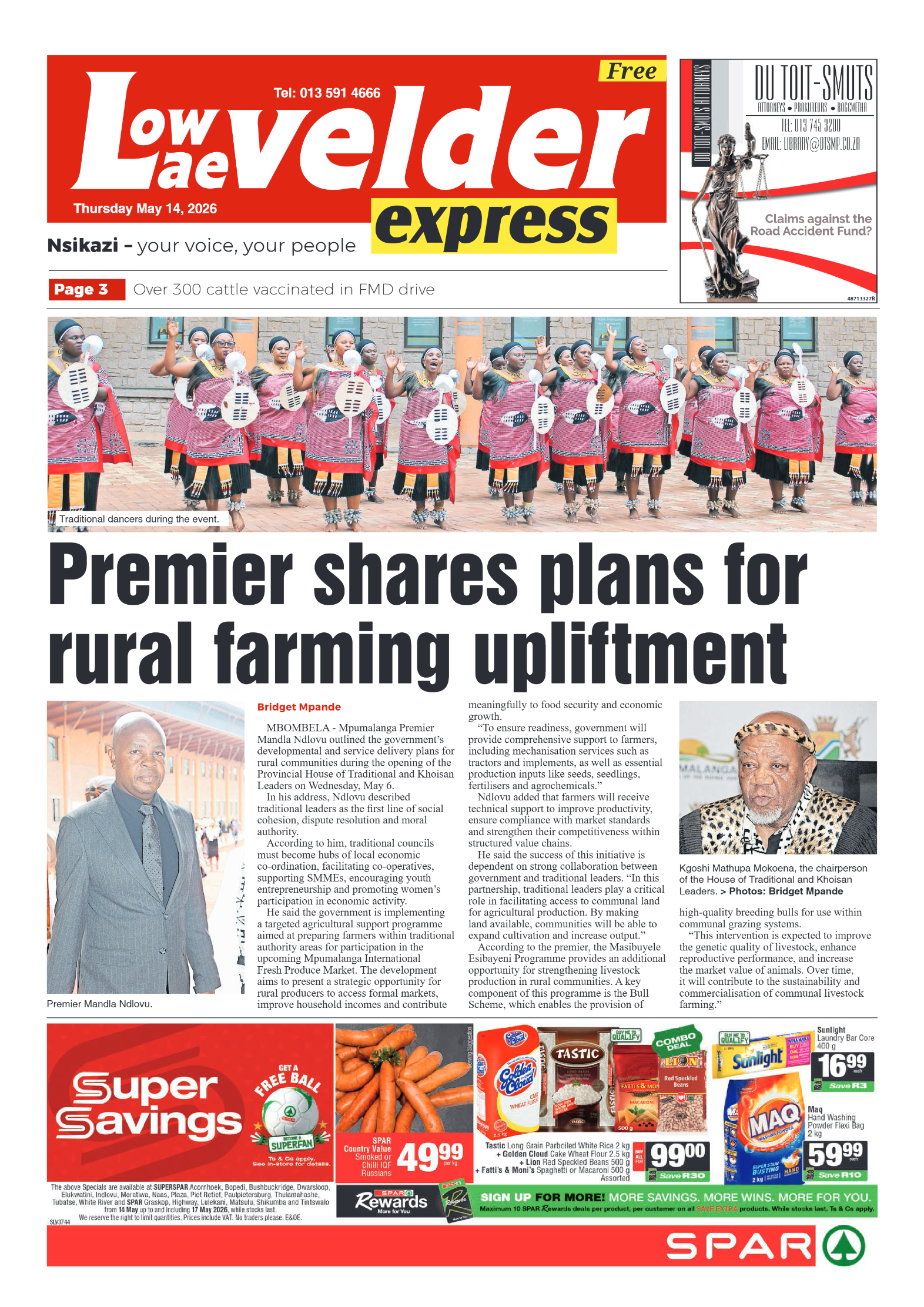 Lowvelder Express 14 May 2026 page 1
