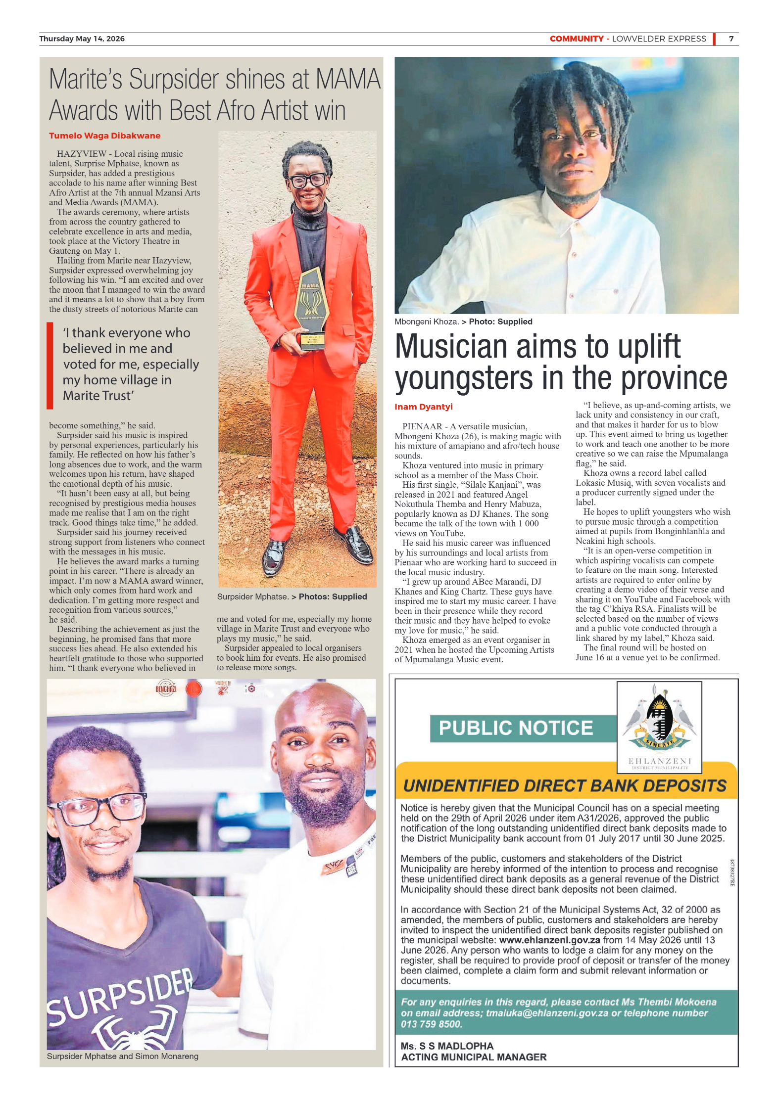 Lowvelder Express 14 May 2026 page 7