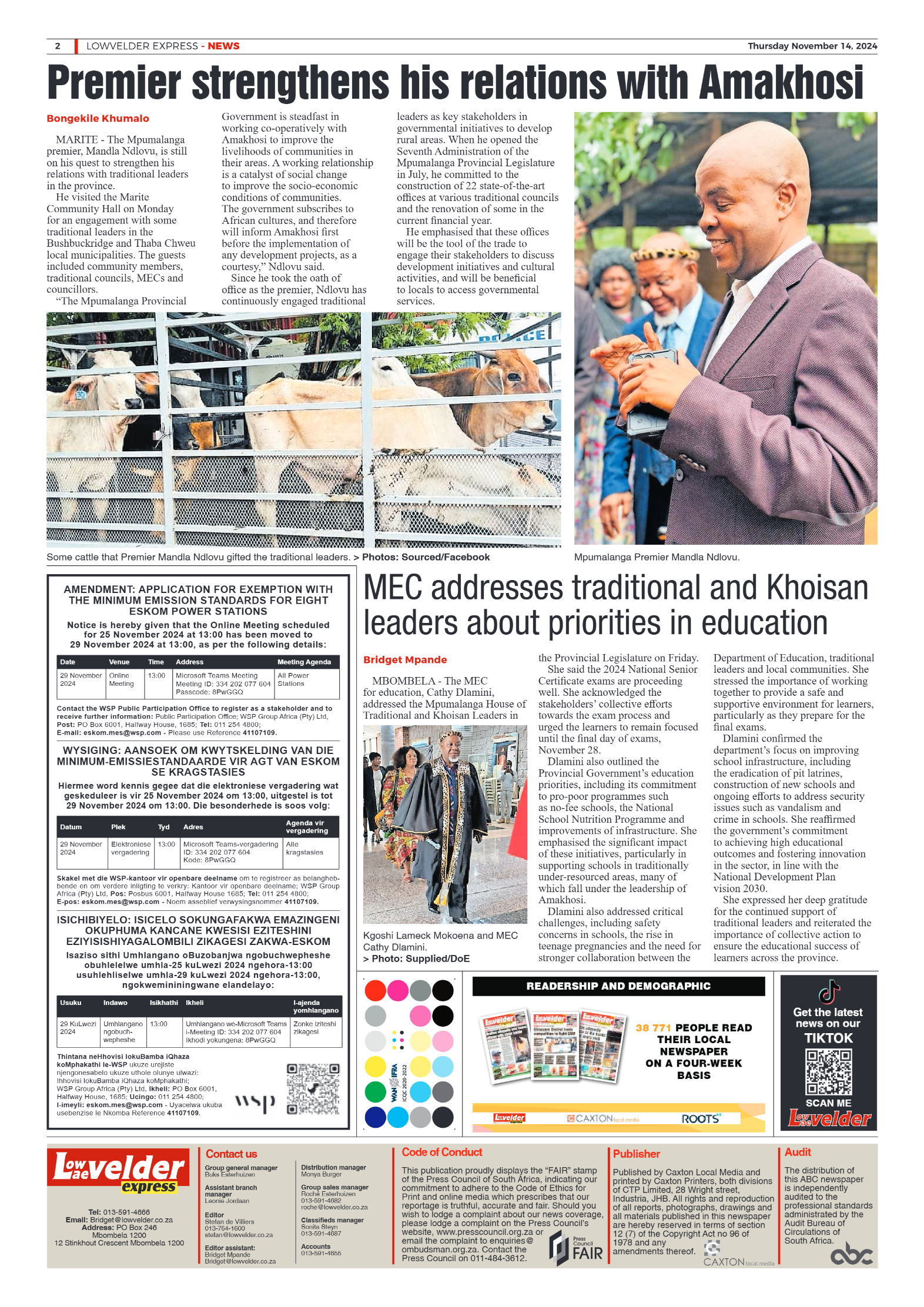 Lowvelder Express 14 November 2024 page 2