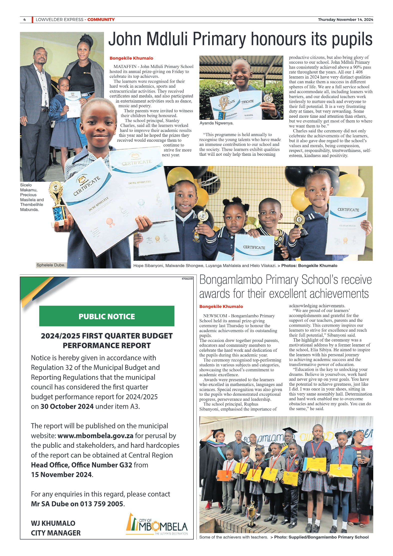 Lowvelder Express 14 November 2024 page 4