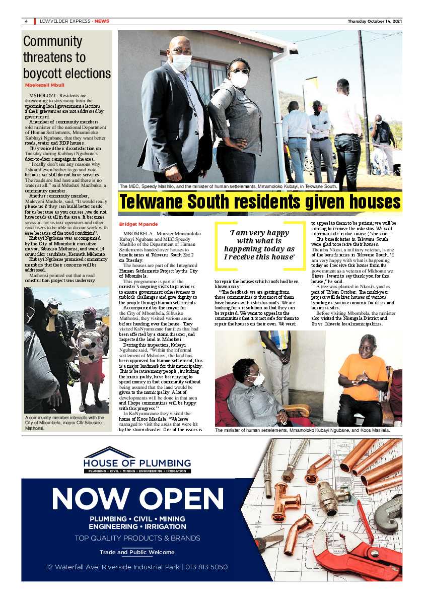 Lowvelder Express 14 October 2021 page 4