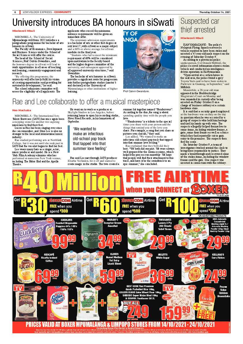 Lowvelder Express 14 October 2021 page 6