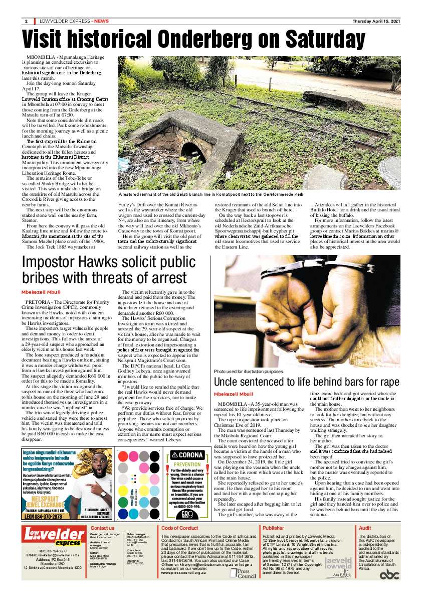 Lowvelder Express 14 May 2021 page 2