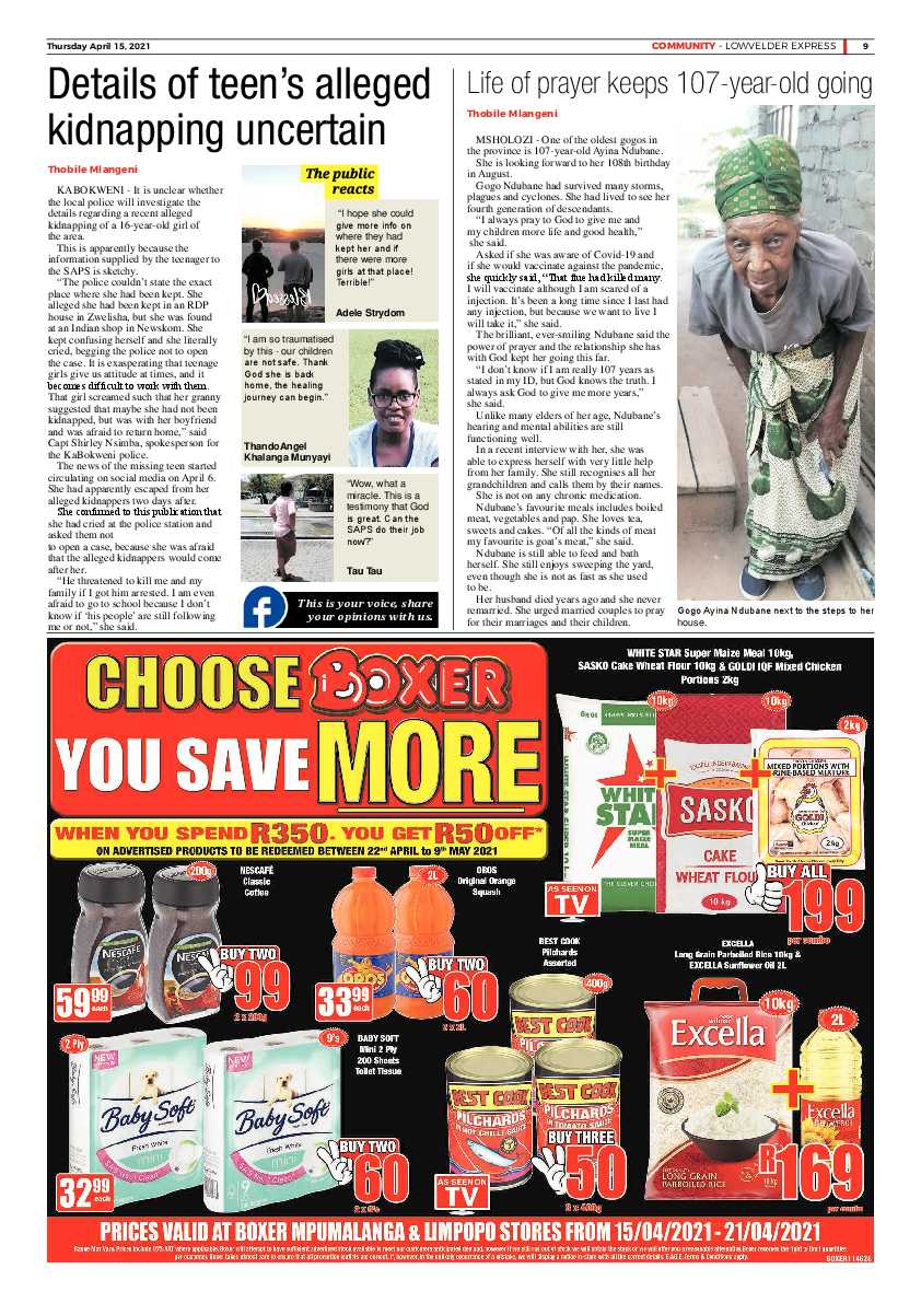 Lowvelder Express 14 May 2021 page 9