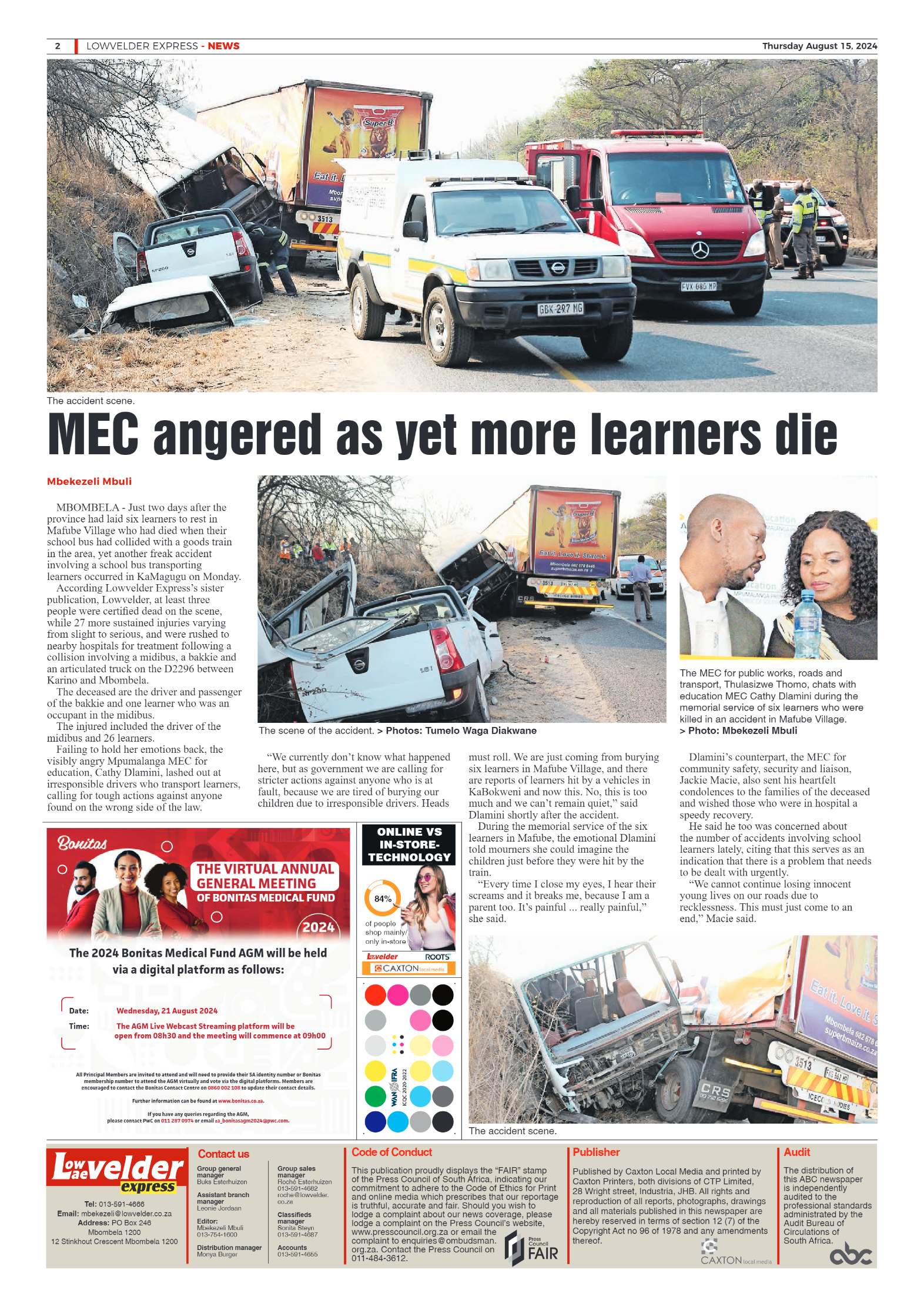 Lowvelder Express 15 August 2024 page 2