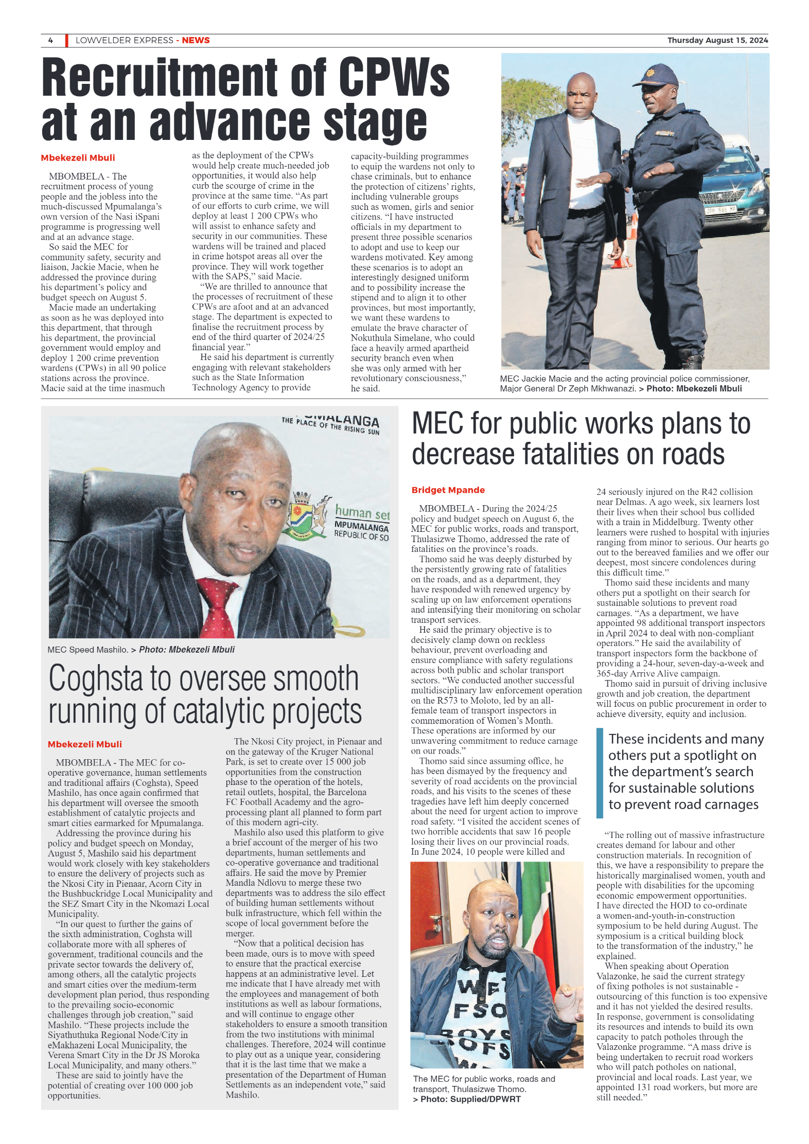 Lowvelder Express 15 August 2024 page 4
