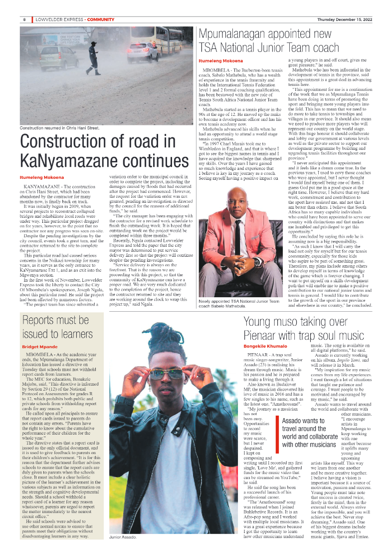 Lowvelder Express 15 December 2022 page 8