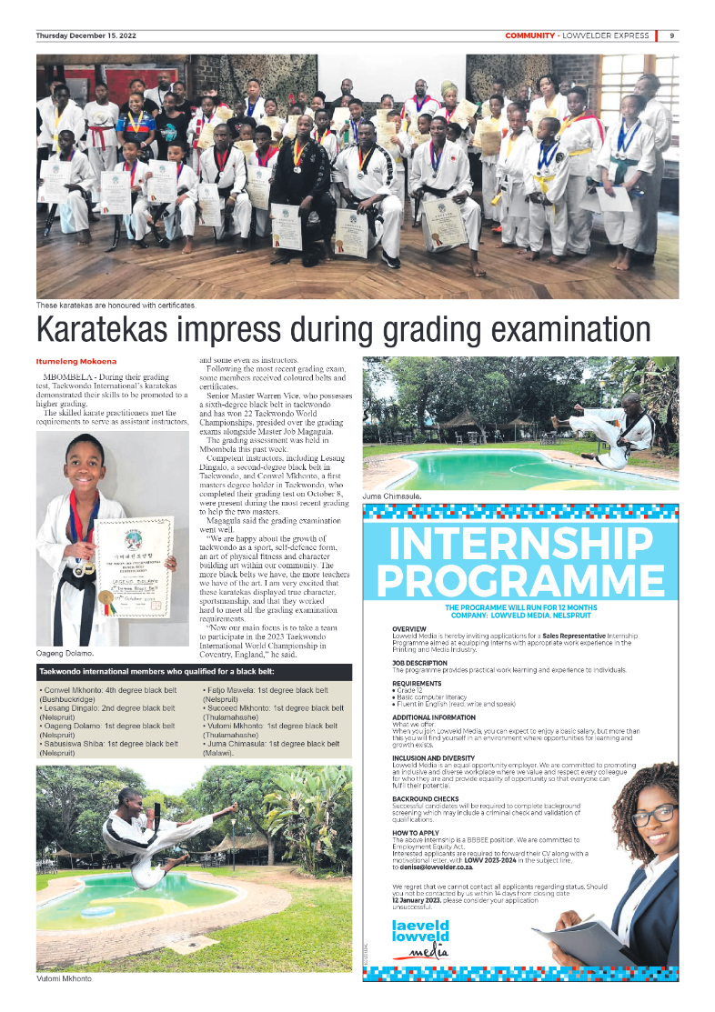 Lowvelder Express 15 December 2022 page 9