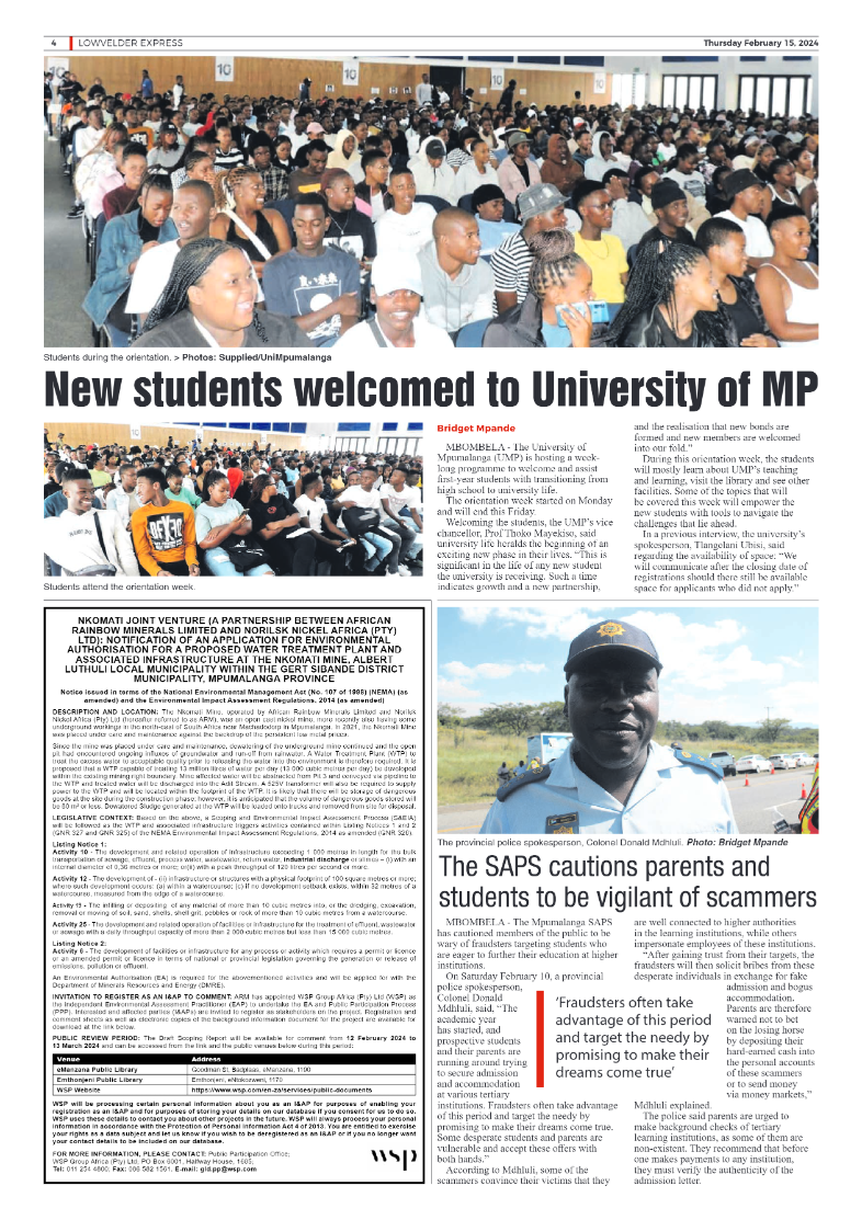 Lowvelder Express 15 February 2024 page 4