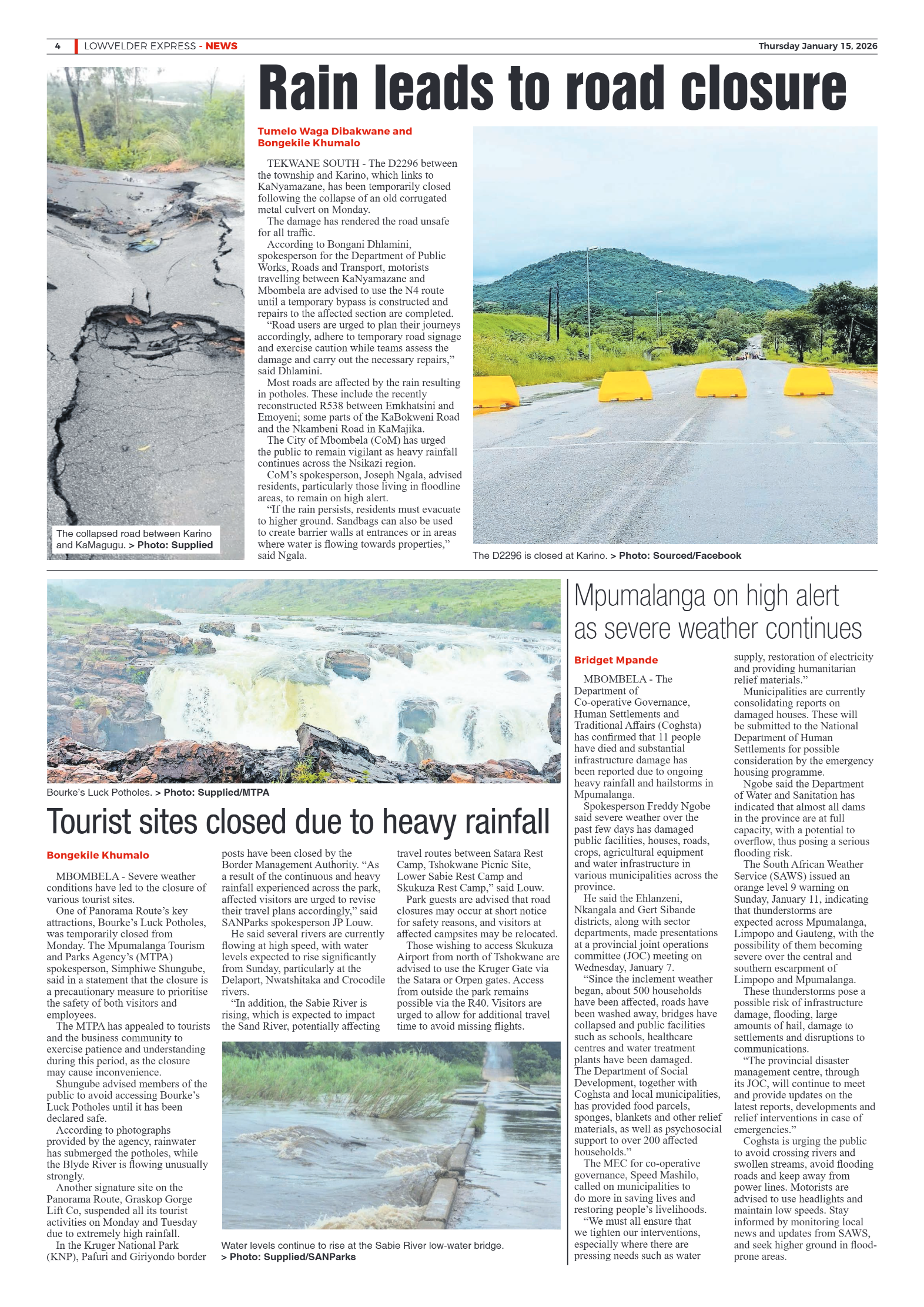 Lowvelder Express 15 January 2026 page 4