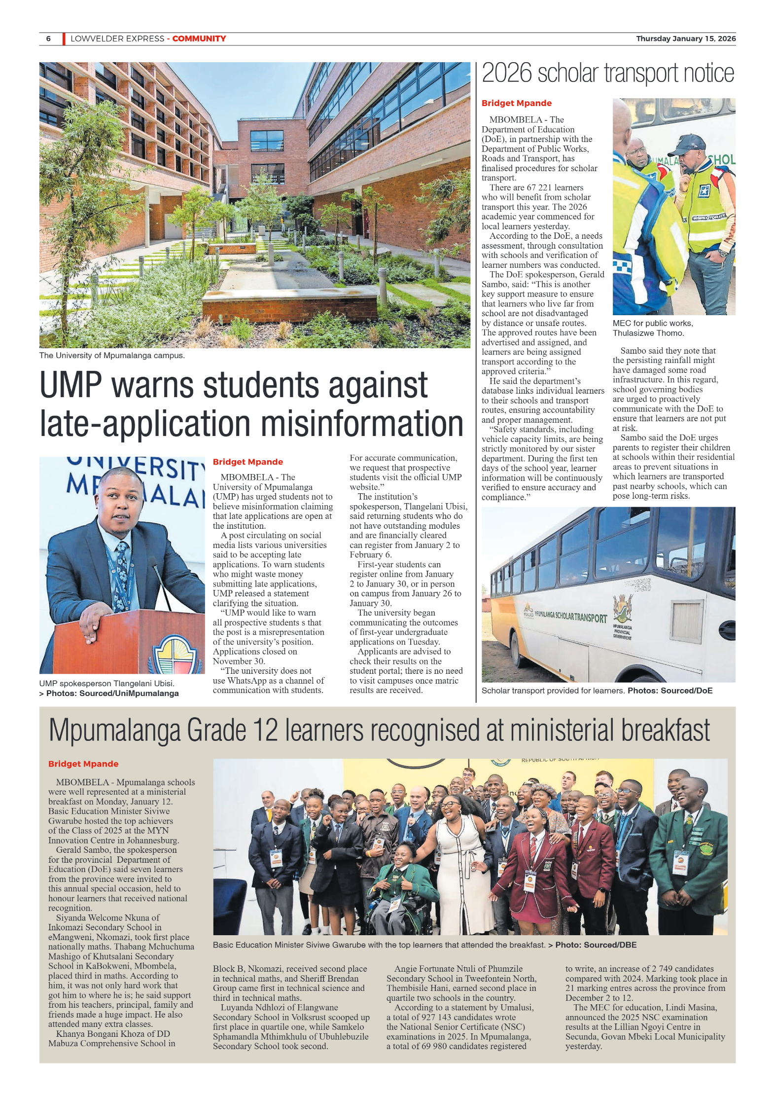 Lowvelder Express 15 January 2026 page 6