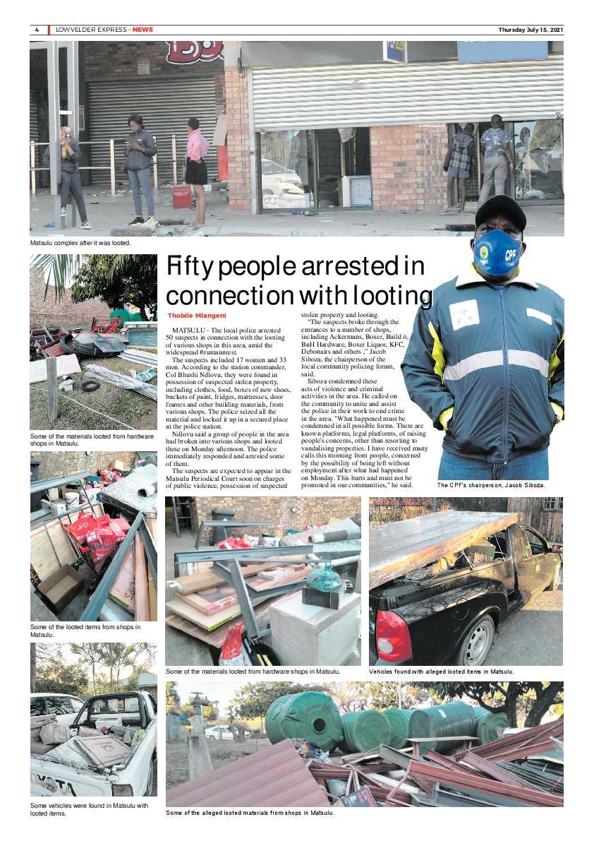 Lowvelder Express 15 July 2021 page 4