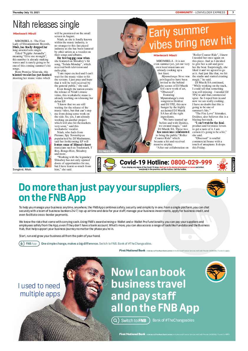 Lowvelder Express 15 July 2021 page 7