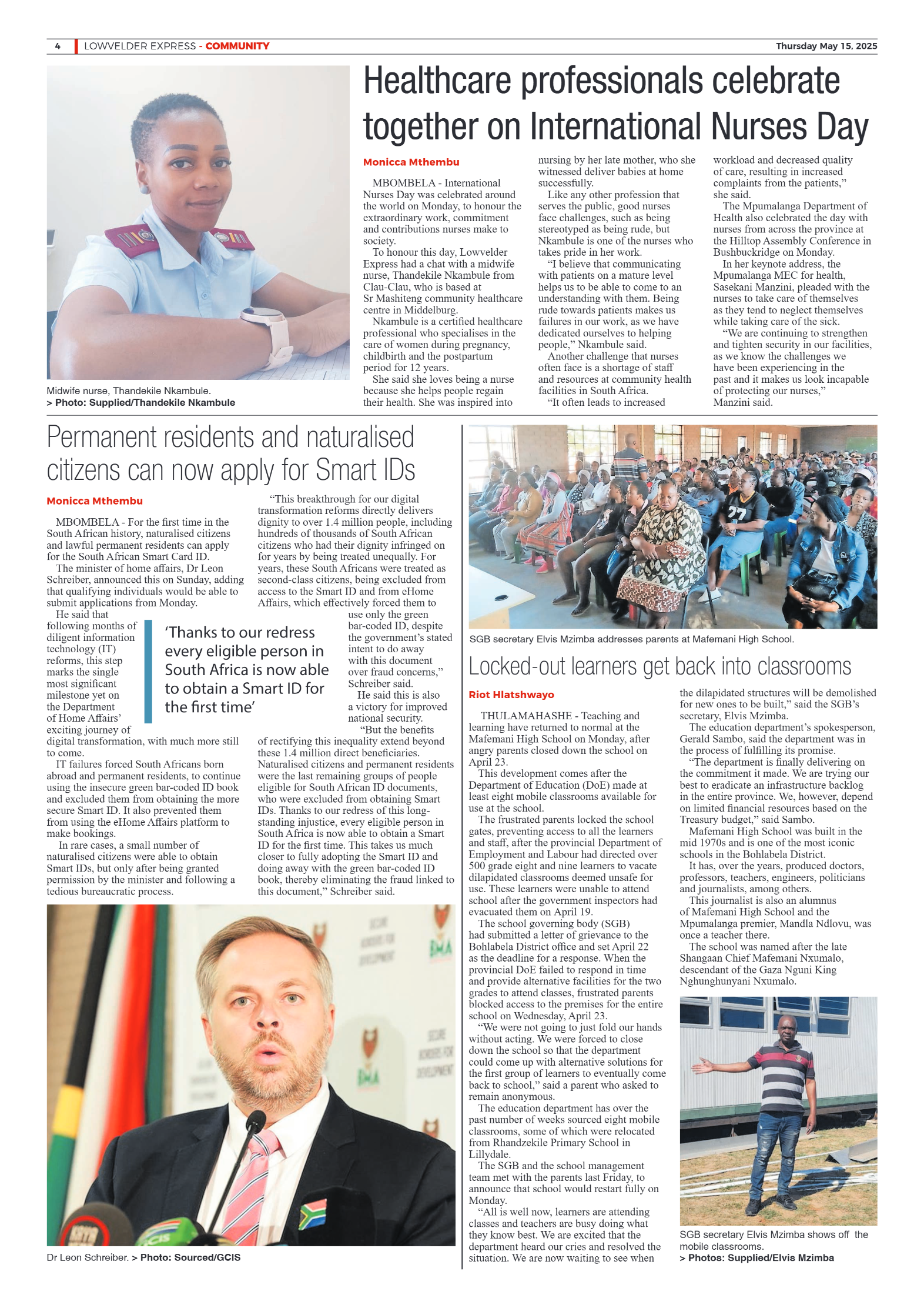 Lowvelder Express 15 May 2025 page 4