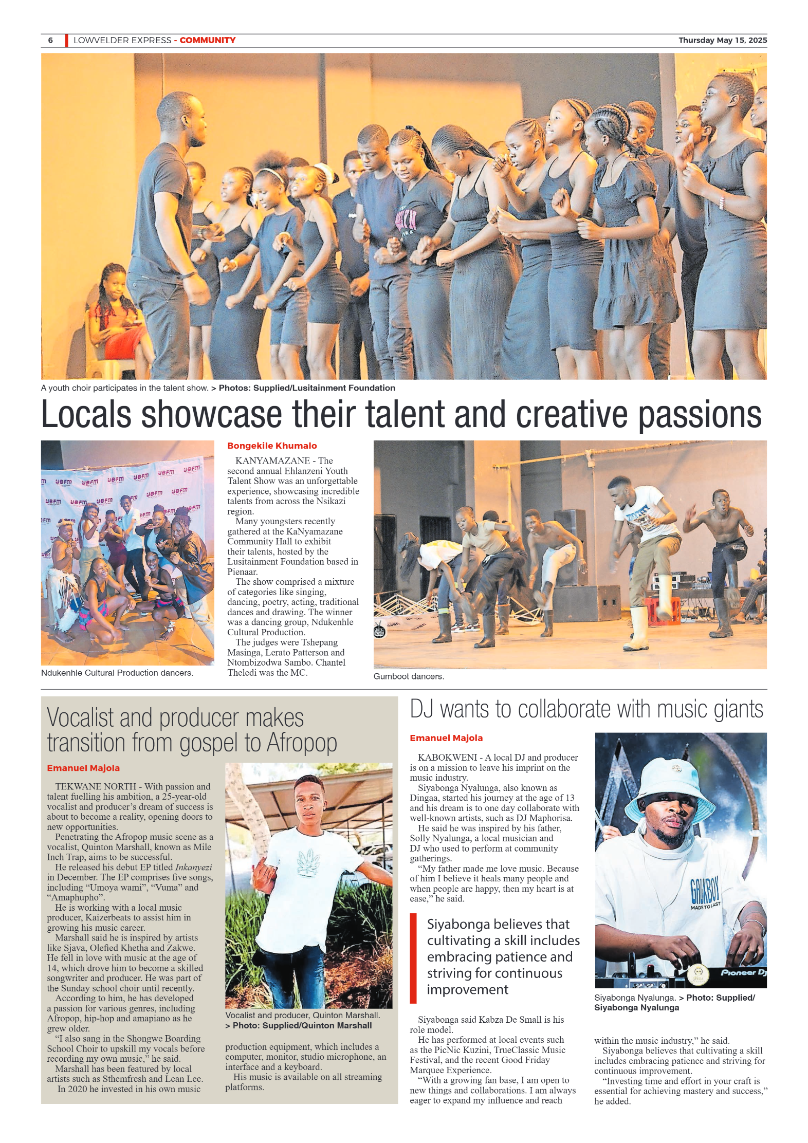 Lowvelder Express 15 May 2025 page 6