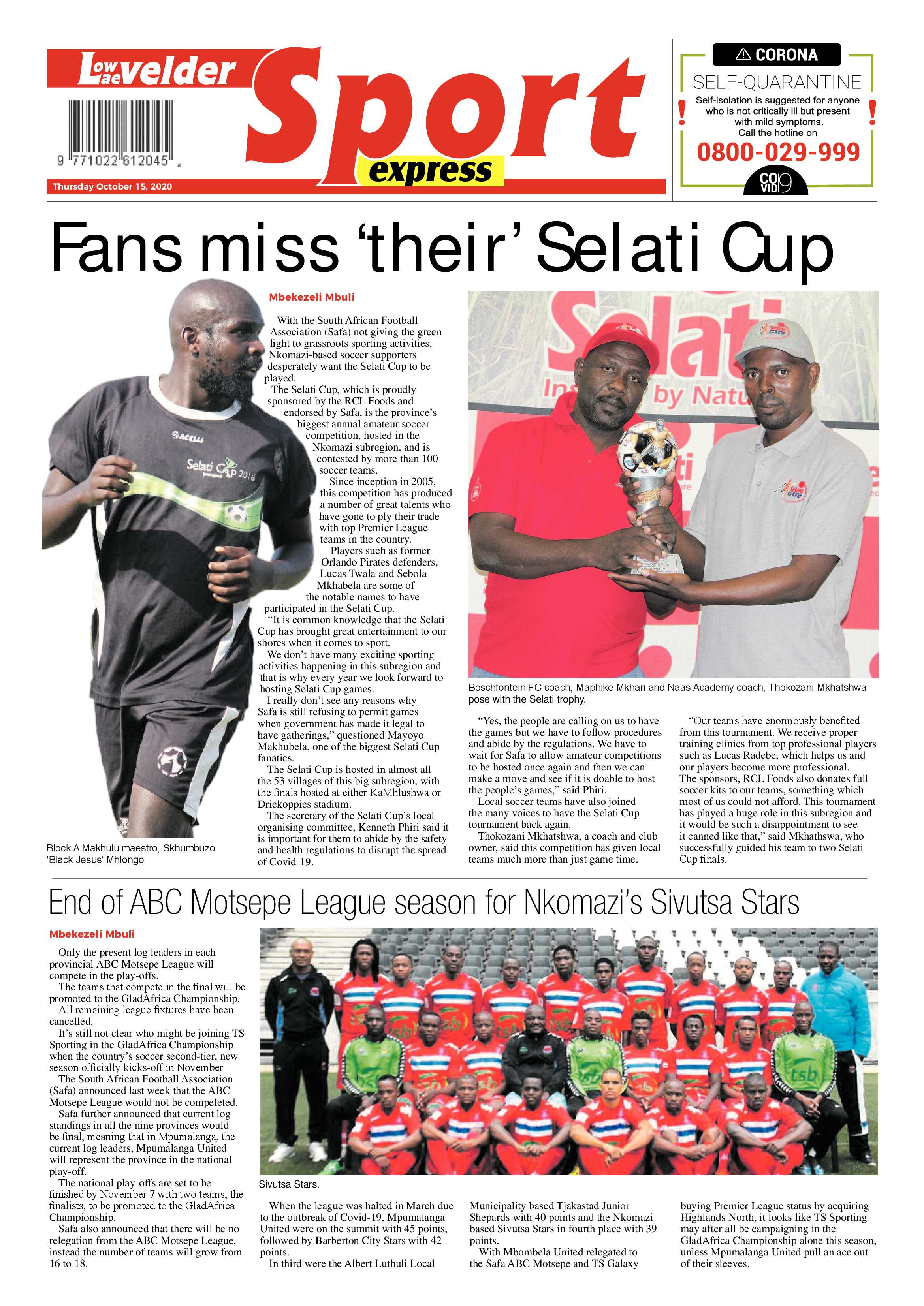 Lowvelder Express 15 October 2020 page 12
