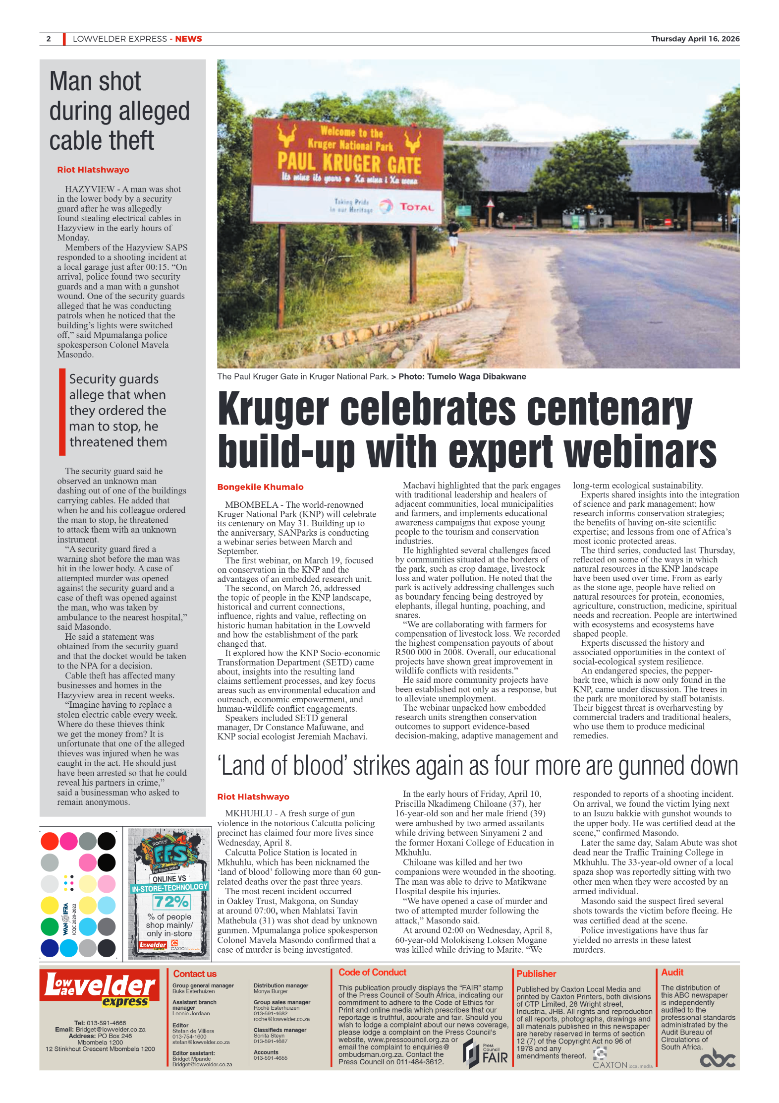 Lowvelder Express 16 April 2026 page 2