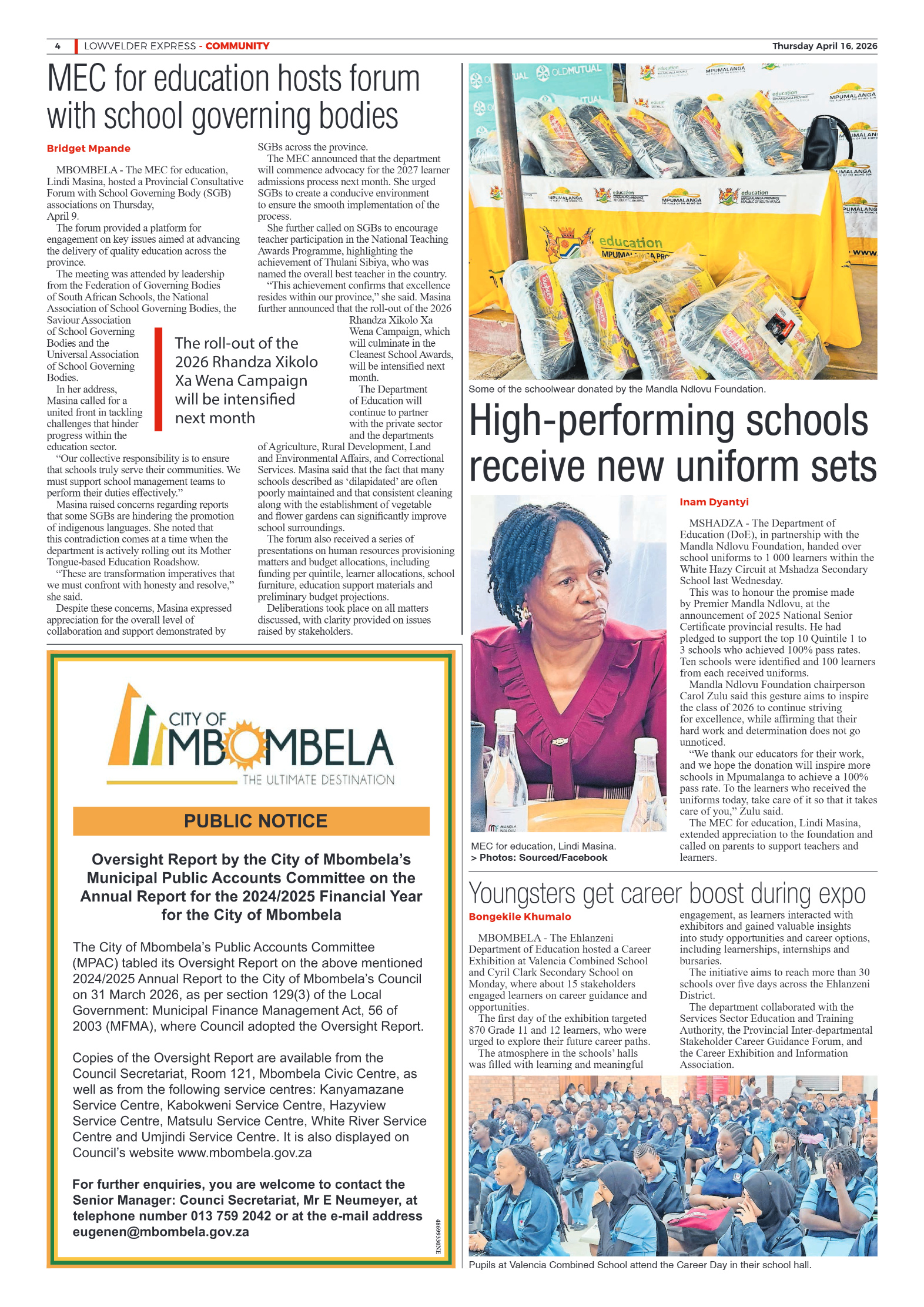 Lowvelder Express 16 April 2026 page 4