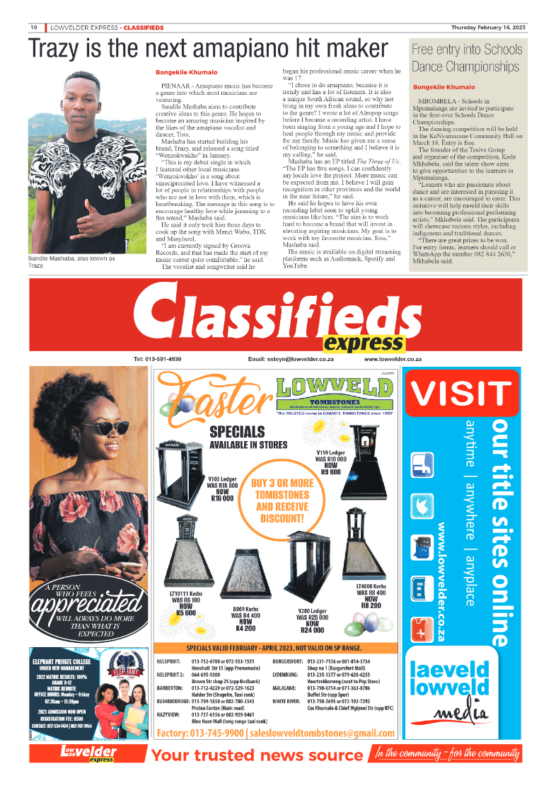 Lowvelder Express 16 February 2023 page 10