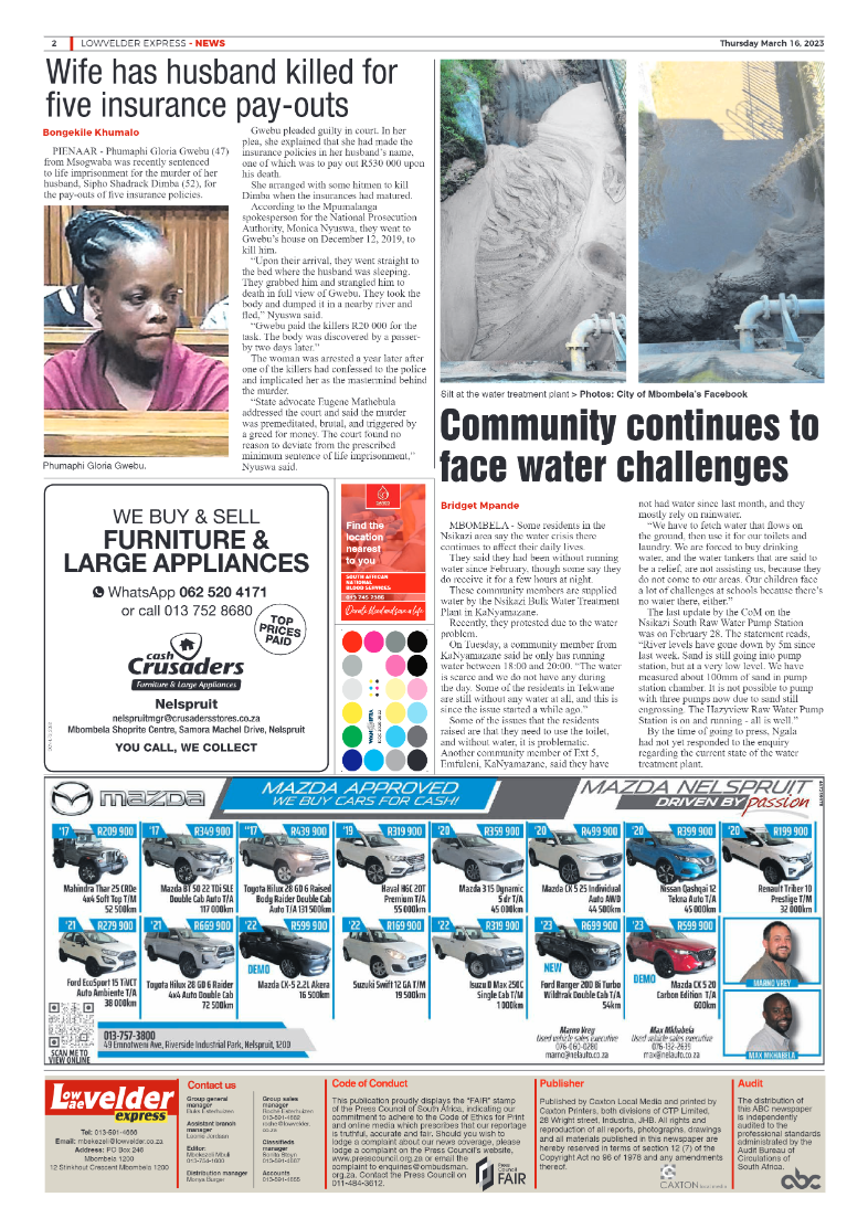 Lowvelder Express 16 March 2023 page 2