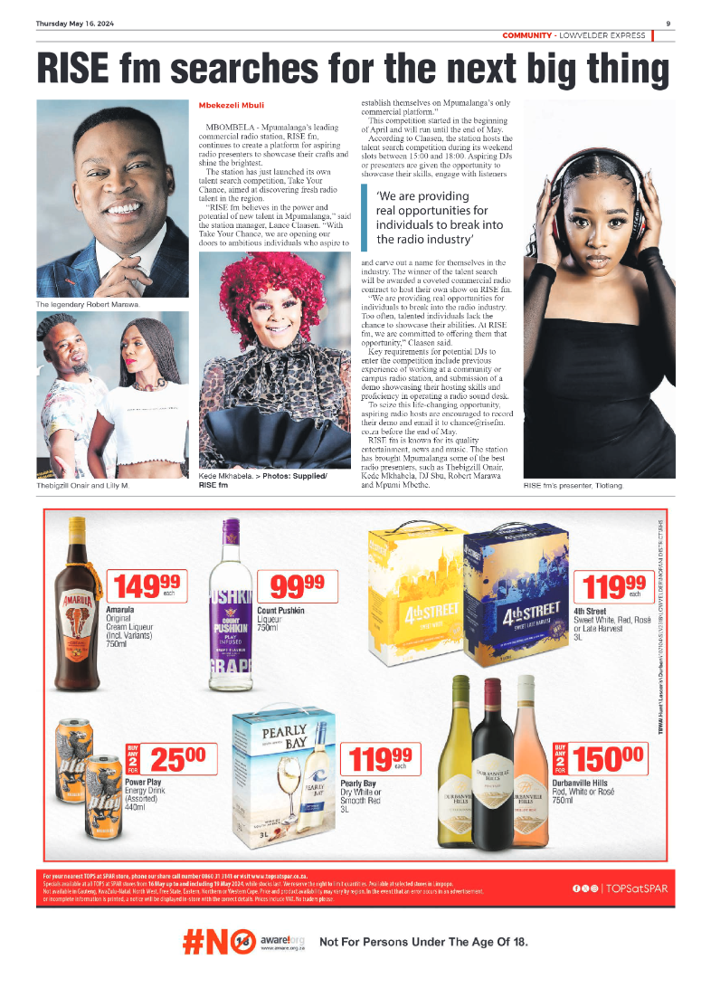 Lowvelder Express 16 May 2024 page 9