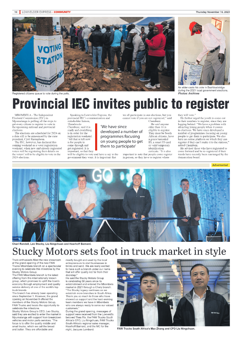 Lowvelder Express 16 November 2023 page 10