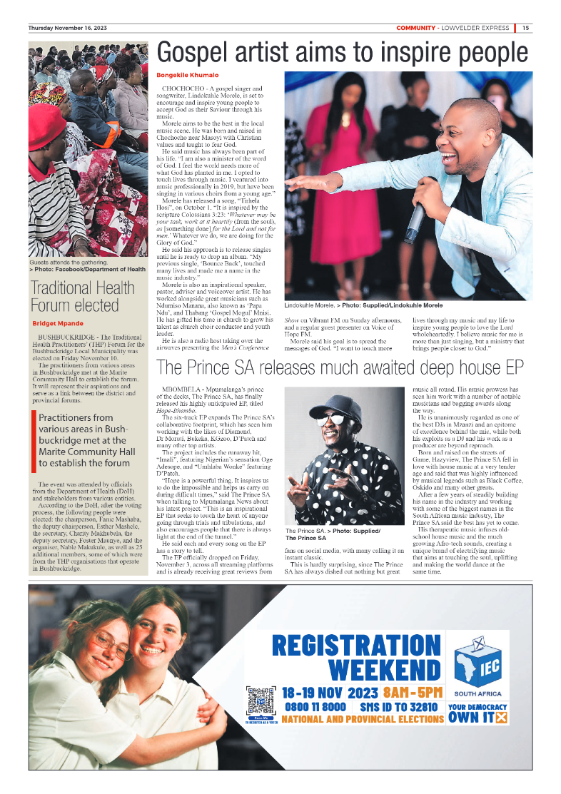 Lowvelder Express 16 November 2023 page 15