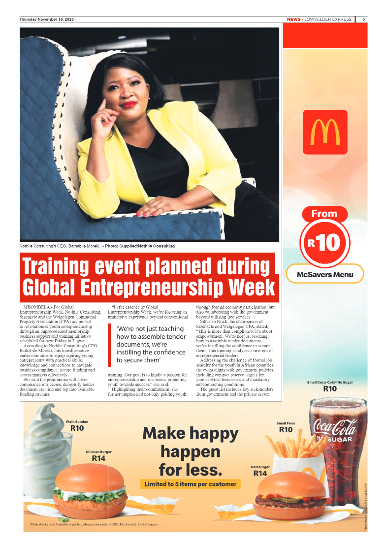 Lowvelder Express 16 November 2023 page 3