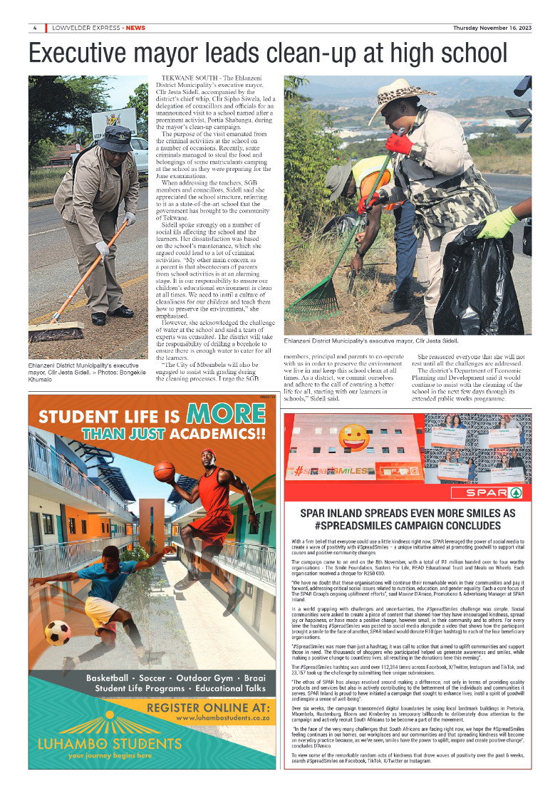 Lowvelder Express 16 November 2023 page 4