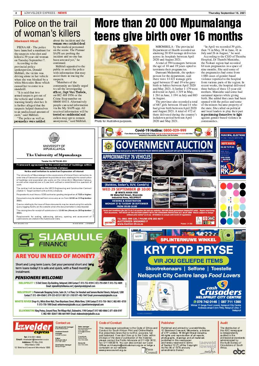 lowvelder Express 16 September 2021 page 2