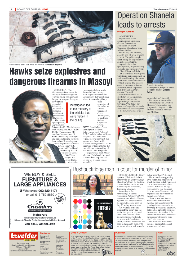 Lowvelder Express 17 August 2023 page 2