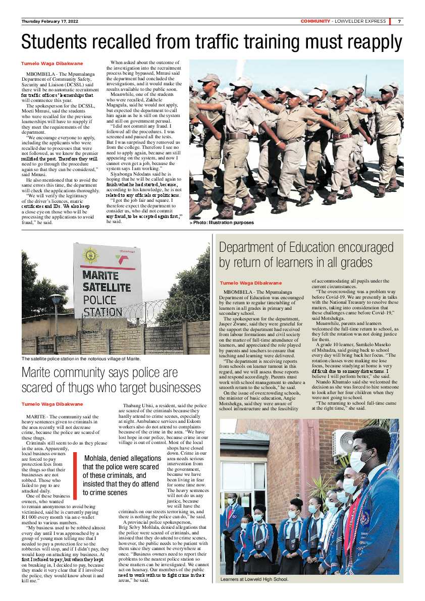 Lowvelder Express 17 February 2022 page 7