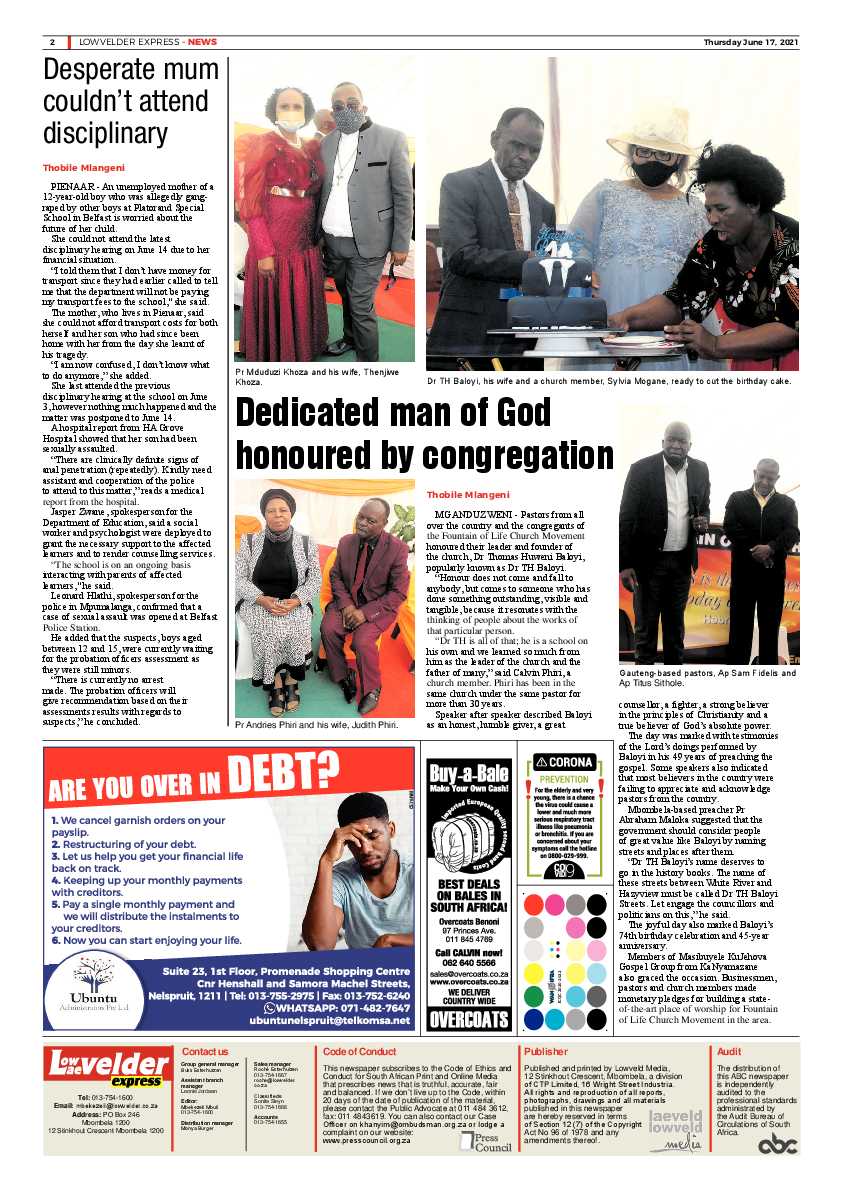 Lowvelder Express 17 June 2021 page 2